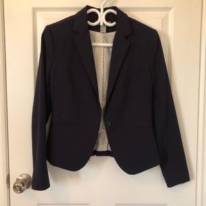 Navy Blue Cropped Blazer